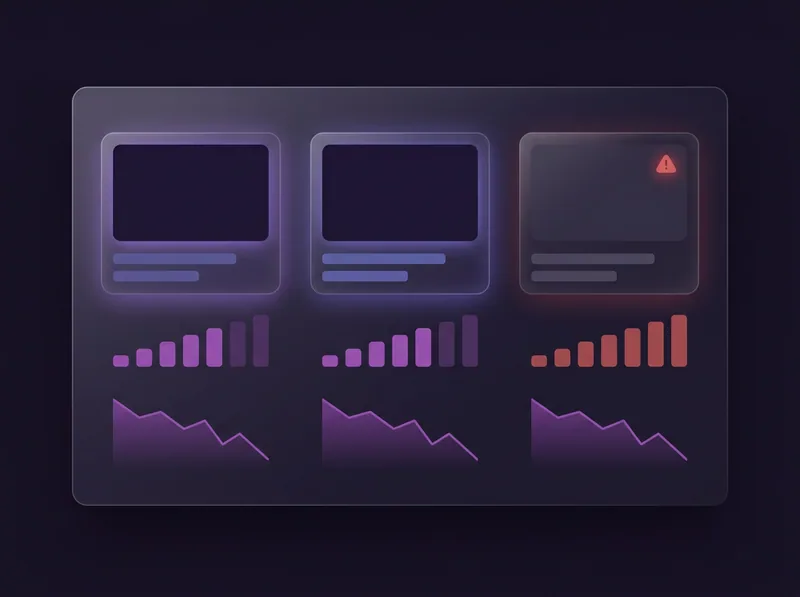Example request: which creatives are fatiguing, shown as frequency and CTR trends per ad